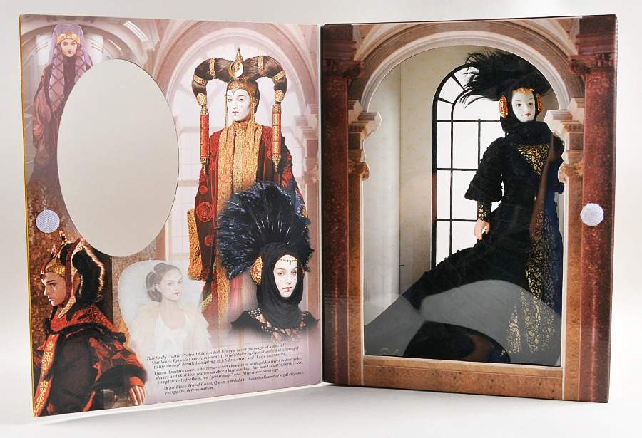 Star Wars Portrait Edition Dolls Queen Amidala-Black Travel Gown - No Box by Hasbro Toys-1