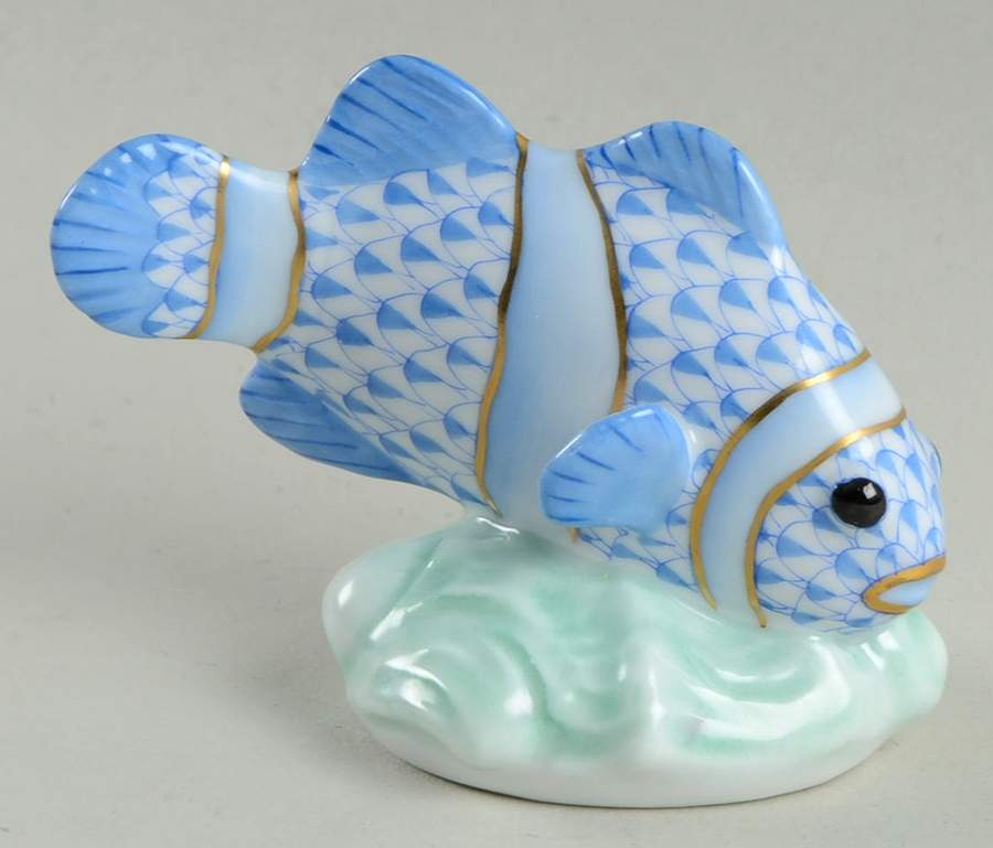 Treasures of the Sea Clown Fish - Blue  - No Box by Herend-1