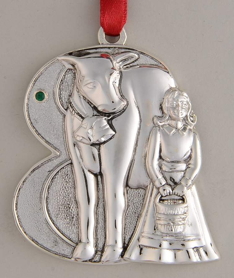 Twelve Days of Christmas Ornament Number Eight-Maids A-Milking - No Box by Harvey Lewis-1