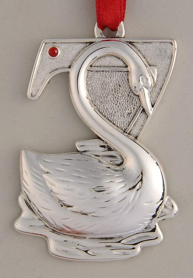 Twelve Days of Christmas Ornament Number Seven-Swans A-Swimming - No Box by Harvey Lewis-1