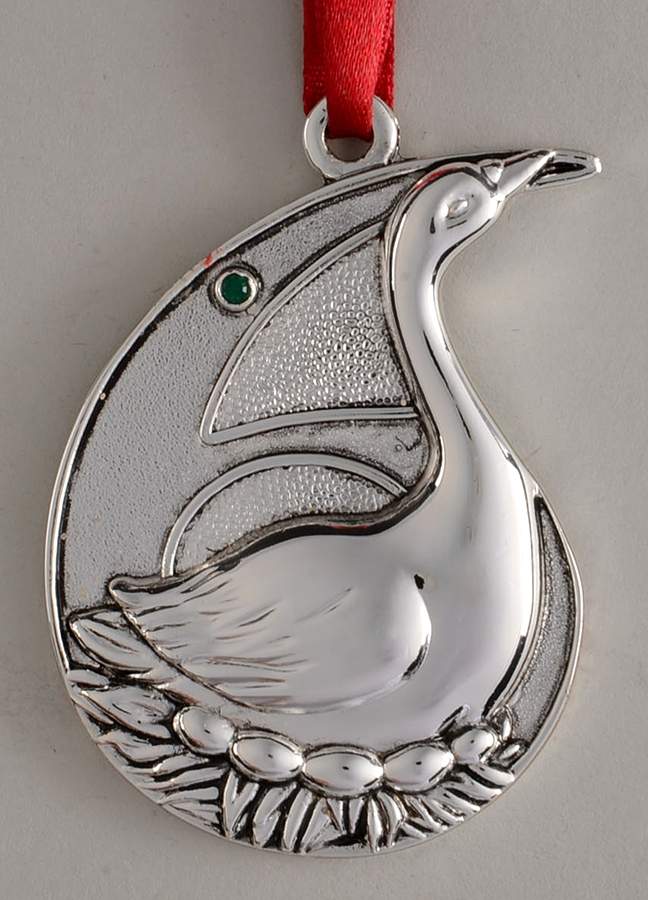 Twelve Days of Christmas Ornament Number Six-Geese A-Laying - No Box by Harvey Lewis-1