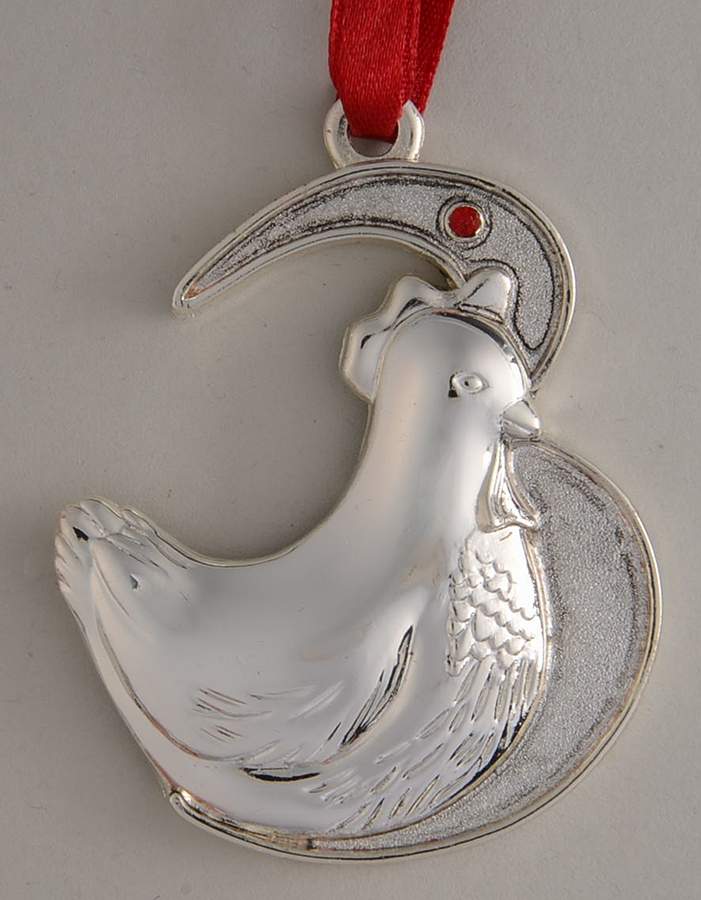 Twelve Days of Christmas Ornament Number Three-French Hens - No Box by Harvey Lewis-1