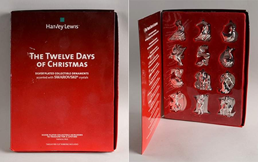 Twelve Days of Christmas Ornament Twelve Days Of Christmas-Set Of 12 - Boxed by Harvey Lewis-1