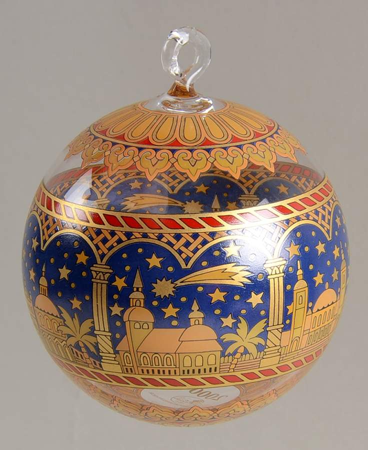 Christmas 2000 Crystal Ball By Rudolf Pastor - No Box by Hutschenreuther-1