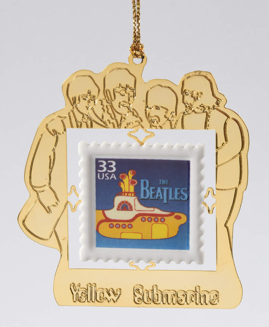 Celebrate the Century Stamp Yellow Submarine-The Beatles - Boxed by Hallmark Gold Crown-1