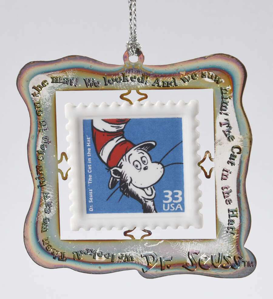 Celebrate the Century Stamp The Cat In The Hat - No Box by Hallmark Gold Crown-1