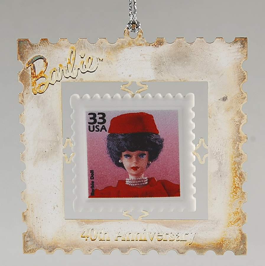 Celebrate the Century Stamp Silken Flame Barbie - Boxed by Hallmark Gold Crown-1