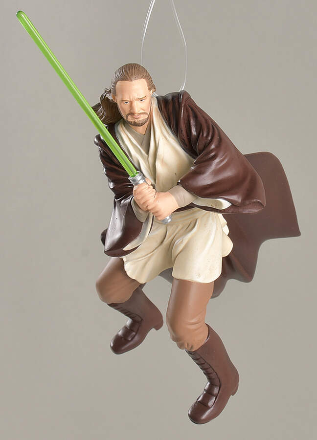 Star Wars-The Phantom Menace 2000 Qui Gon Jinn - No Box by Hallmark Gold Crown-1