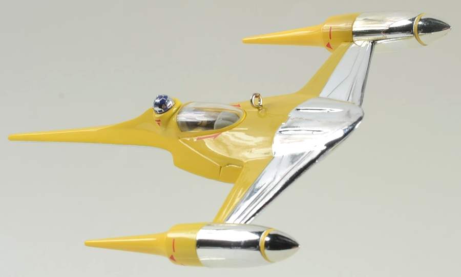 Star Wars-The Phantom Menace 1999 Naboo Starfighter - No Box by Hallmark Gold Crown-1