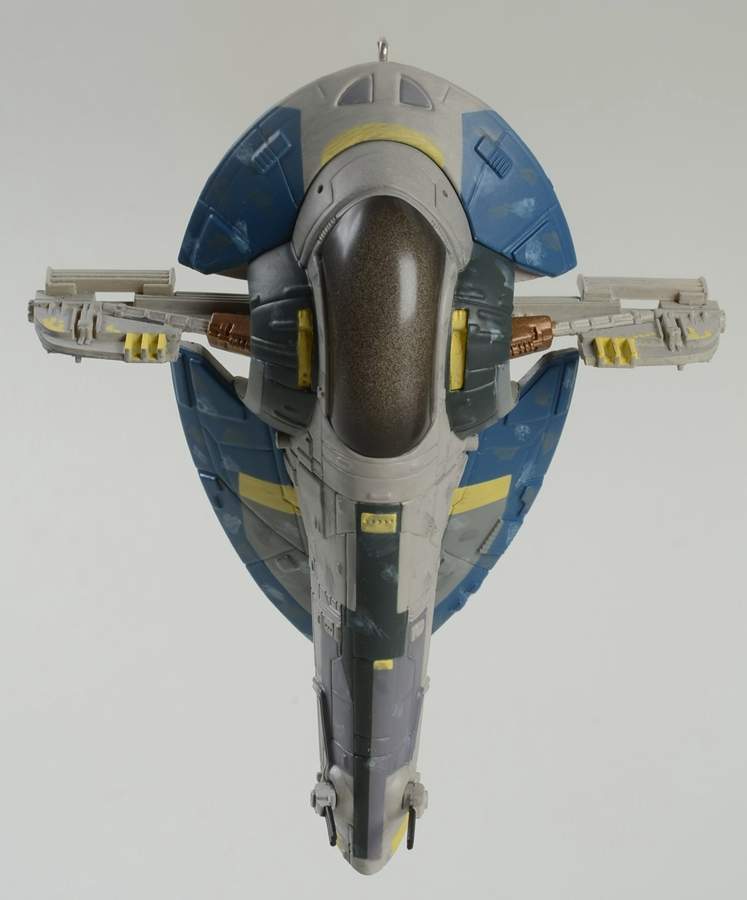 Star Wars-Attack of the Clones 2002 Slave I Starship - Boxed by Hallmark Gold Crown-1