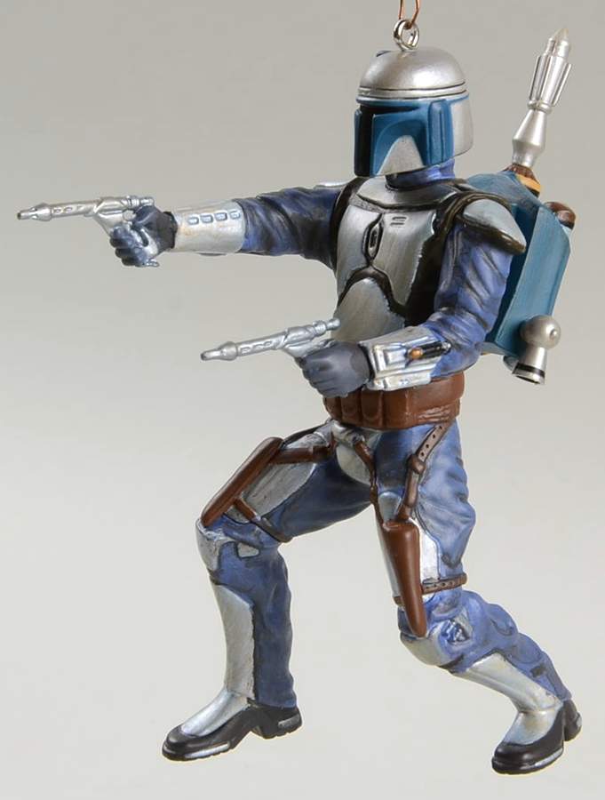 Star Wars-Attack of the Clones 2002 Jango Fett - No Box by Hallmark Gold Crown-1