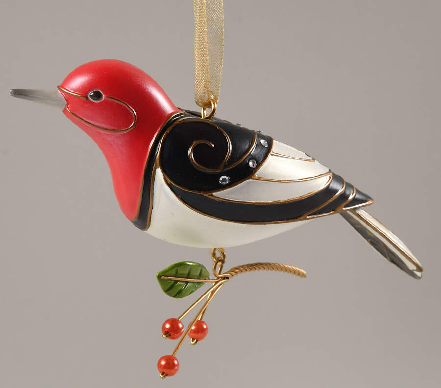 Beauty of Birds 2009-Red Headed Woodpecker #5 - No Box by Hallmark Gold Crown-1