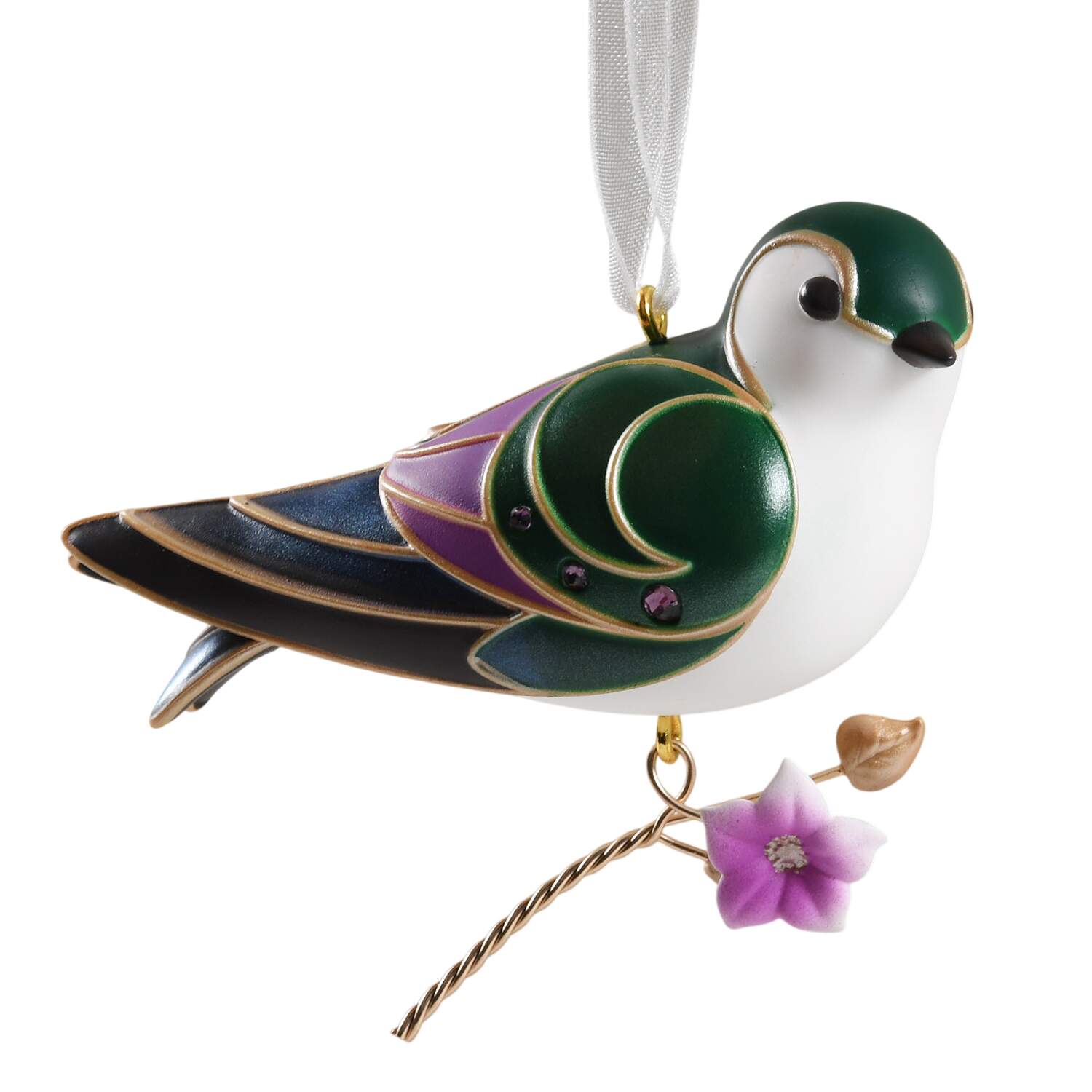 Beauty of Birds 2024-Violet Green Swallow #20 - Boxed by Hallmark Gold Crown-1