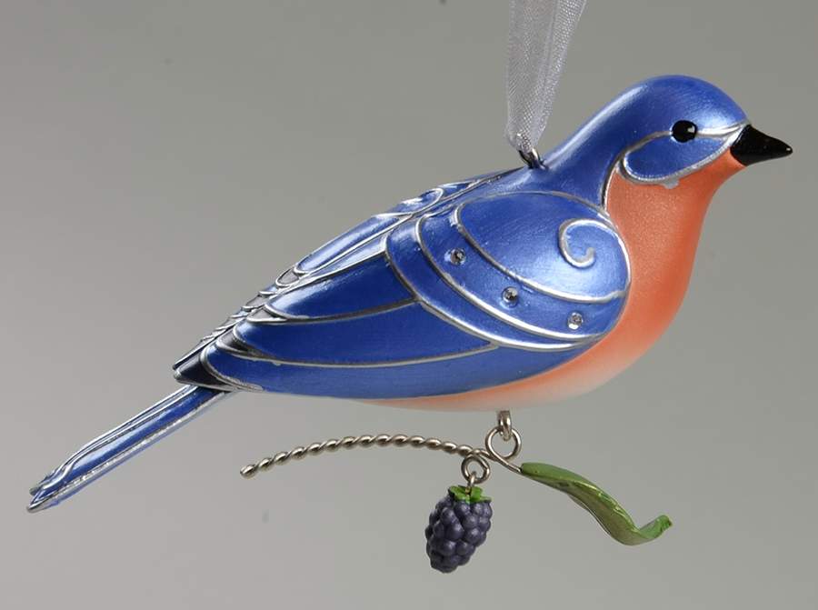 Beauty of Birds 2010-Eastern Bluebird #6 - Boxed by Hallmark Gold Crown-1
