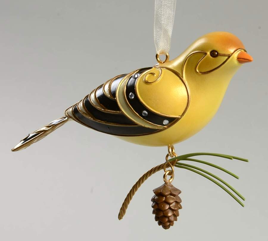Beauty of Birds 2008-Goldfinch #4 - No Box by Hallmark Gold Crown-1