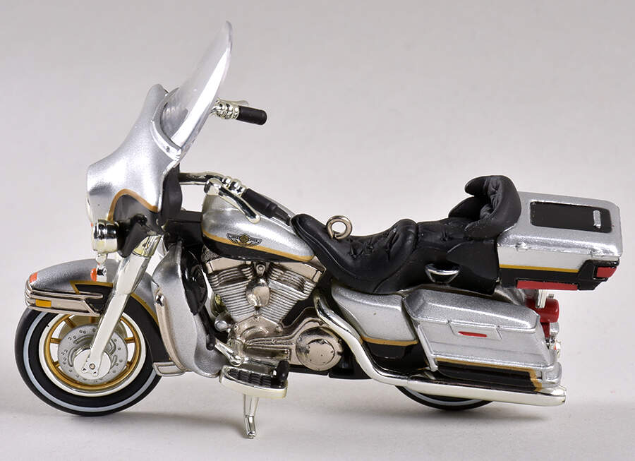 Harley Davidson-Motorcycle Milestones 2003 #5 -100th An Ultra Classic Electra  - No Box by Hallmark Gold Crown-1