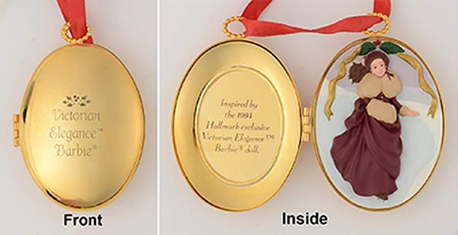 Barbie Victorian Christmas Victorian Elegance - No Box by Hallmark Gold Crown-1