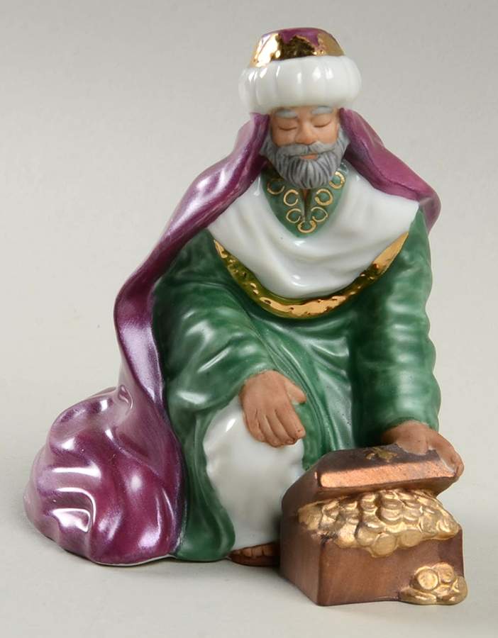 Blessed Nativity Collection Melchior-The Magi - No Box by Hallmark Gold Crown-1