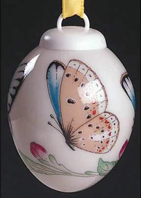 Mini Spring Eggs Peacock Butterfly - With Box by Hutschenreuther-1