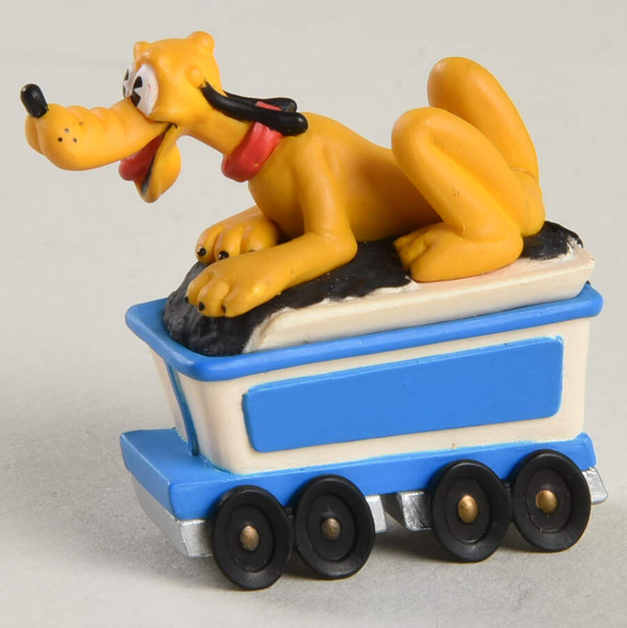 Mickey's Express-Merry Miniatures Pluto's Coal Car - Boxed by Hallmark Gold Crown-1