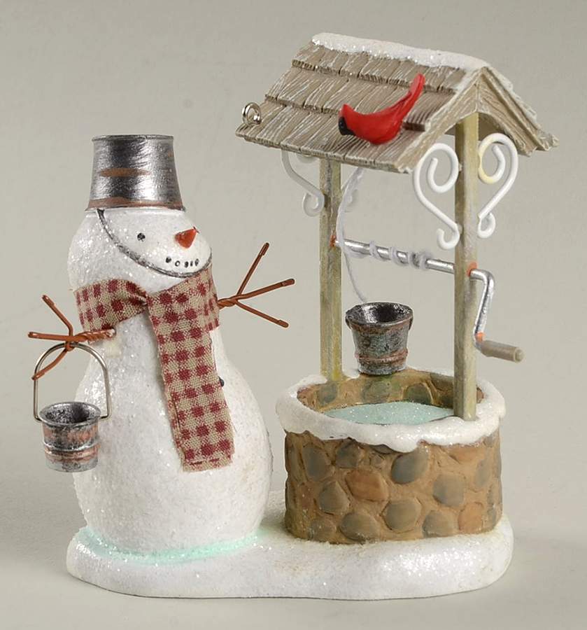 Snowmen of Winter Garden Wishing Well Friends - Boxed by Hallmark Gold Crown-1