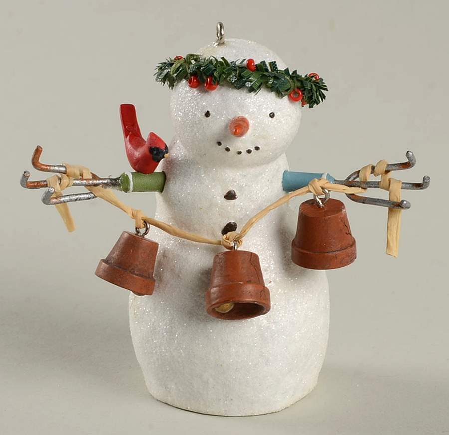 Snowmen of Winter Garden Garden Bells - Boxed by Hallmark Gold Crown-1