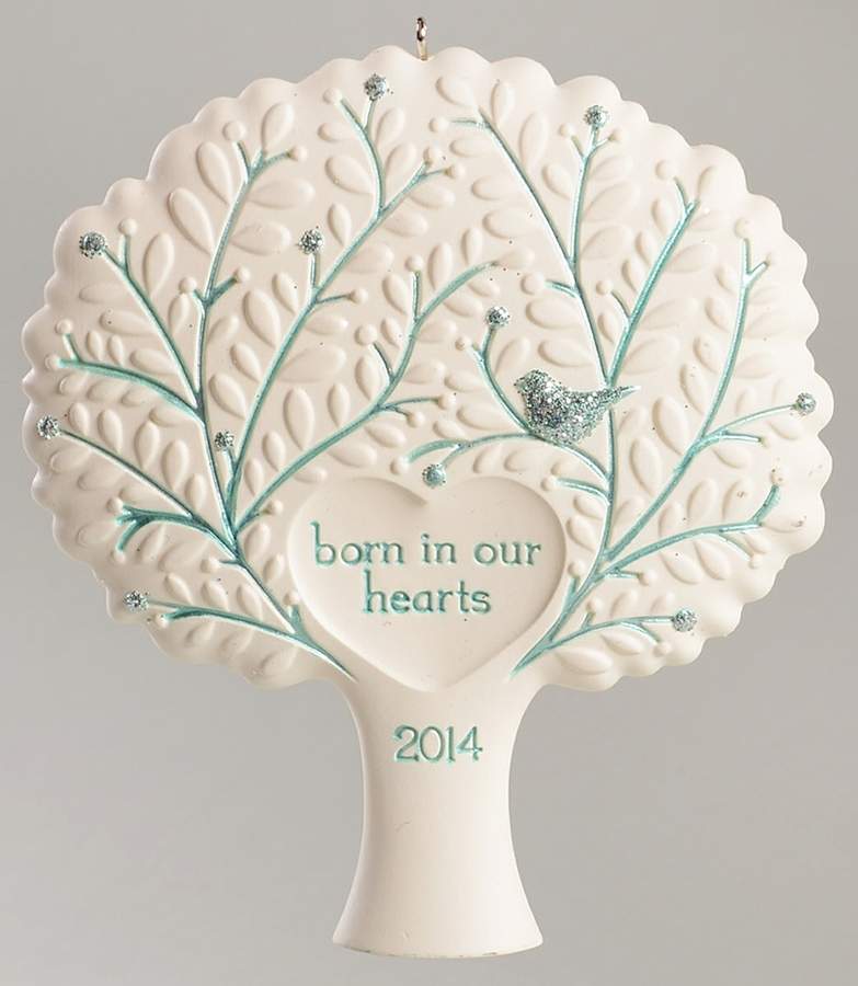 2014 Hallmark Christmas Ornaments Born In Our Hearts - No Box by Hallmark Gold Crown-1