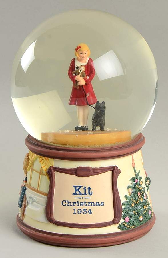 American Girl Snowglobes Kit-Christmas 1934-Musical - No Box by Hallmark Gold Crown-1