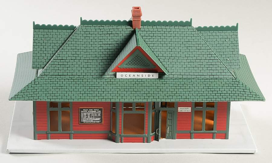 Depot Collection-Great American Railways Oceanside Depot - No Box by Hallmark Gold Crown-1