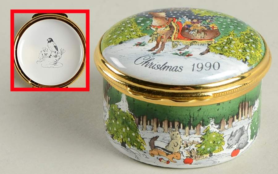 Neiman Marcus Christmas Box 1990-Christmas  - Boxed by Halcyon Days-1
