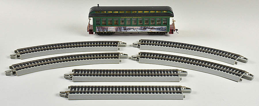 Christmas Express Village Christmas Observation Car W/ Tra - No Box by Hawthorne Village-1