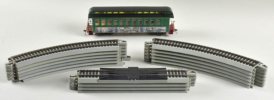 Christmas Express Victorian Christmas Coach Car W/ Tracks - No Box by Hawthorne Village-1