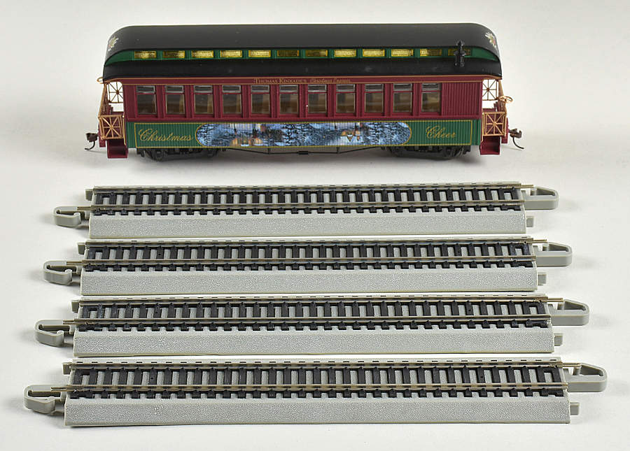 Christmas Express Christmas Cheer Coach Car W/ Track - No Box by Hawthorne Village-1