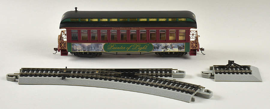Christmas Express Painter Of Light Parlor Car W/ Tracks - No Box by Hawthorne Village-1
