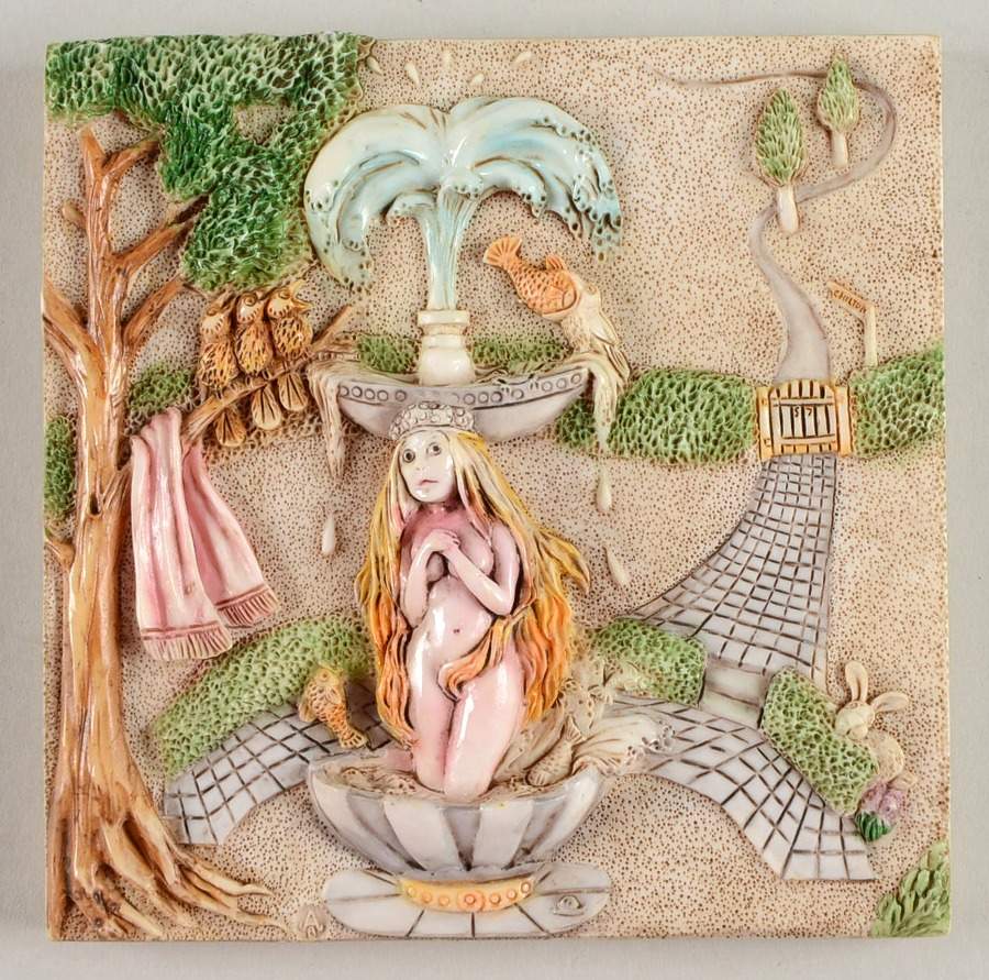 Byron's Secret Garden-Picturesque Fountain Blue - No Box by Harmony Kingdom-1