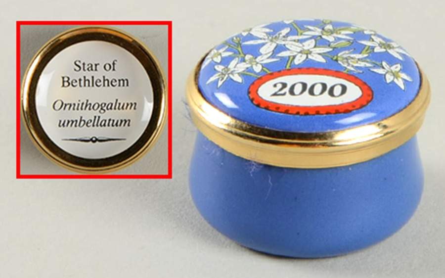 Annual Year Mini Box 2000-Star Of Bethlehem - With Box Bx2000 by Halcyon Days-1