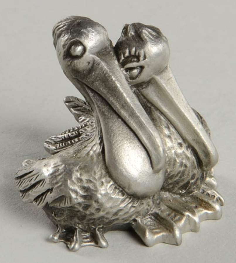 Noah's Ark Pelican Pair - No Box by Hudson Pewter-1