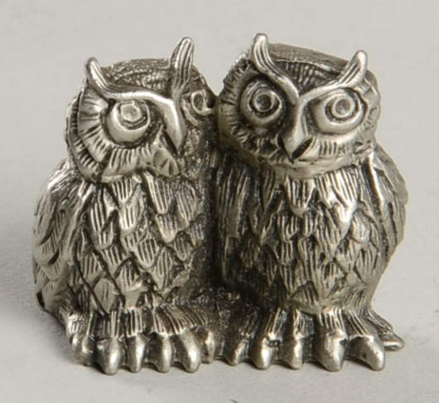 Noah's Ark Owl Pair - No Box by Hudson Pewter-1