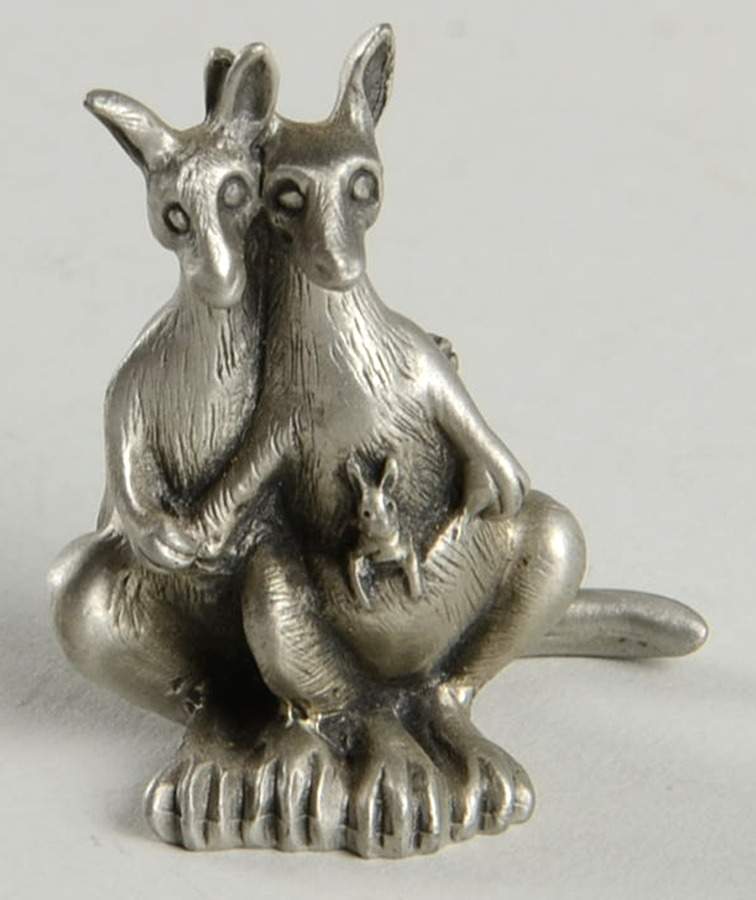 Noah's Ark Kangaroo Pair - No Box by Hudson Pewter-1