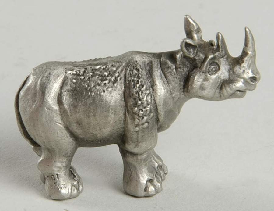 Noah's Ark Male Rhino - No Box by Hudson Pewter-1