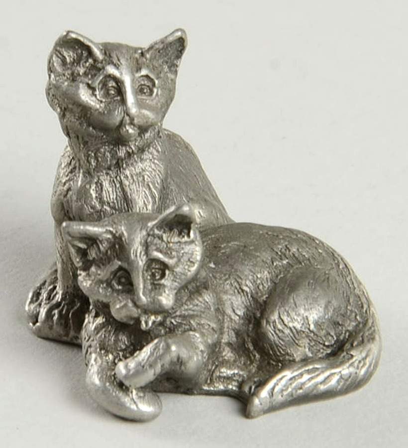 Noah's Ark Cat Pair - No Box by Hudson Pewter-1