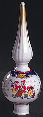 Gilded Christmas Tree Spires-Small Musicians - No Box by Hutschenreuther-1
