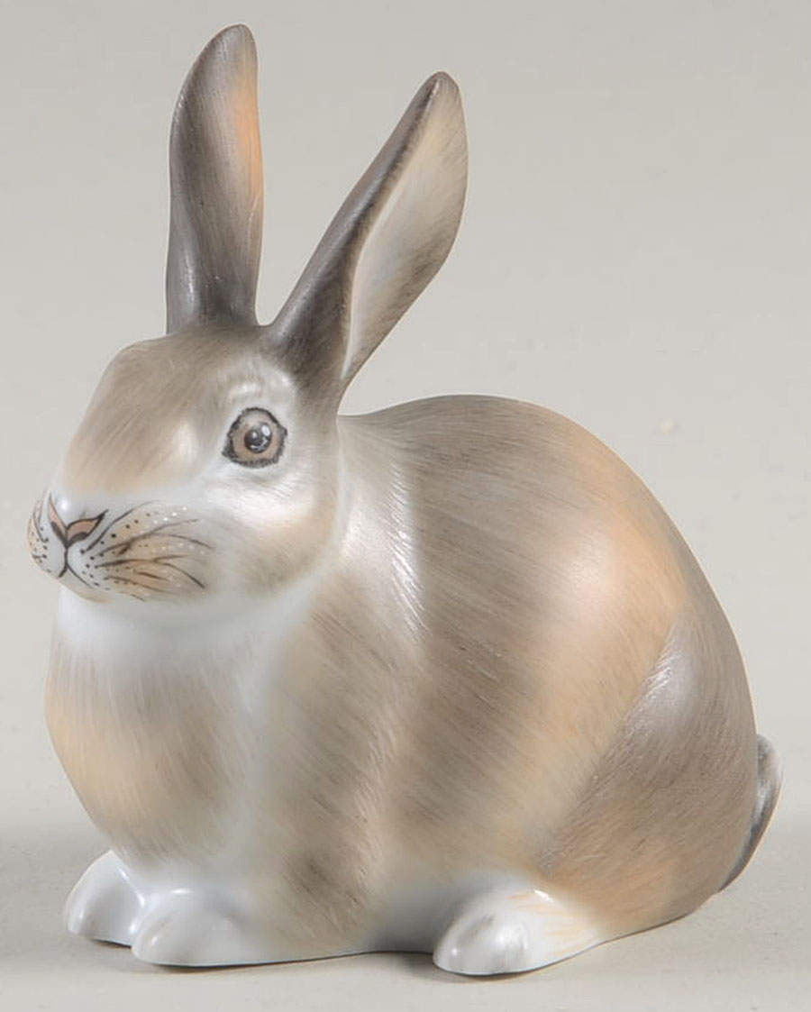 Woodland Creatures Series Chubby Bunny-Natural - Boxed by Herend-1