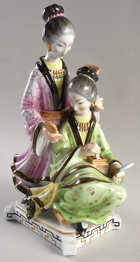 Asian Geisha-Pair - No Box by Herend-1