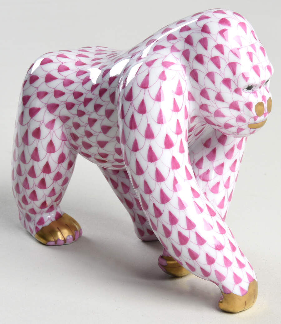 Monkeys Gorilla-Raspberry - No Box 60 by Herend-1