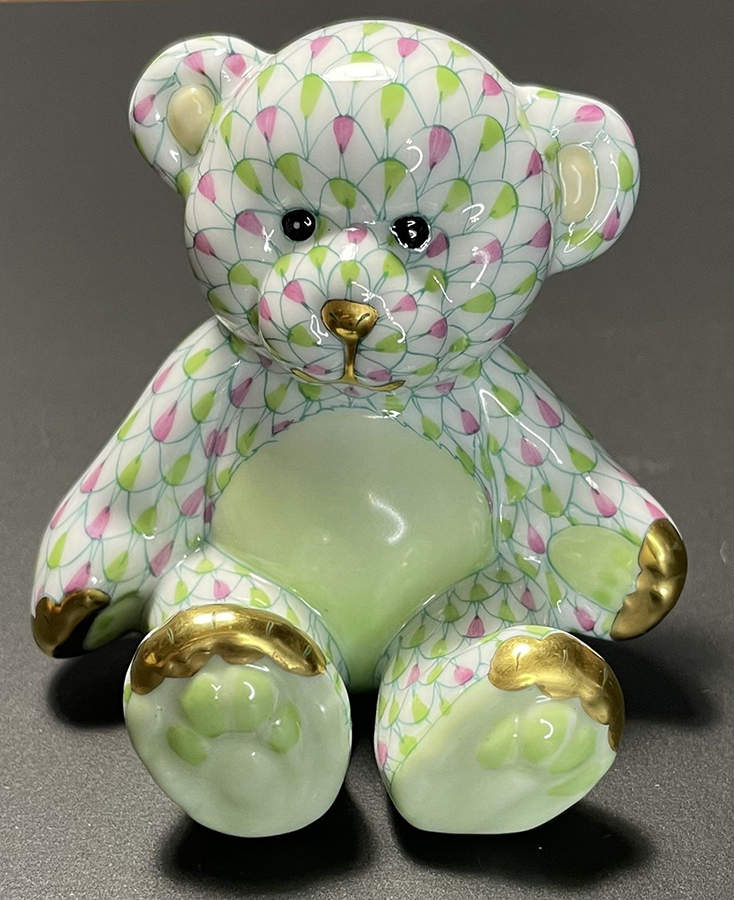 Childrens's Gifts & Toys Small Teddy Bear-Raspberry/Key - No Box by Herend-1
