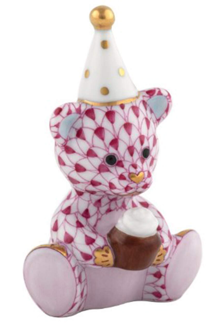 Childrens's Gifts & Toys Birthday Bear-Raspberry - No Box by Herend-1