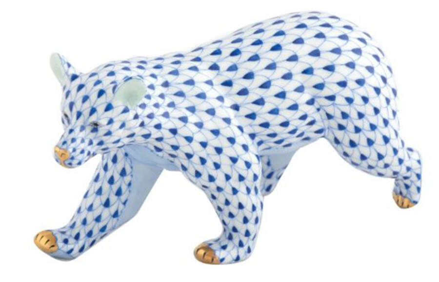 Bears Walking Bear- Sapphire - No Box by Herend-1