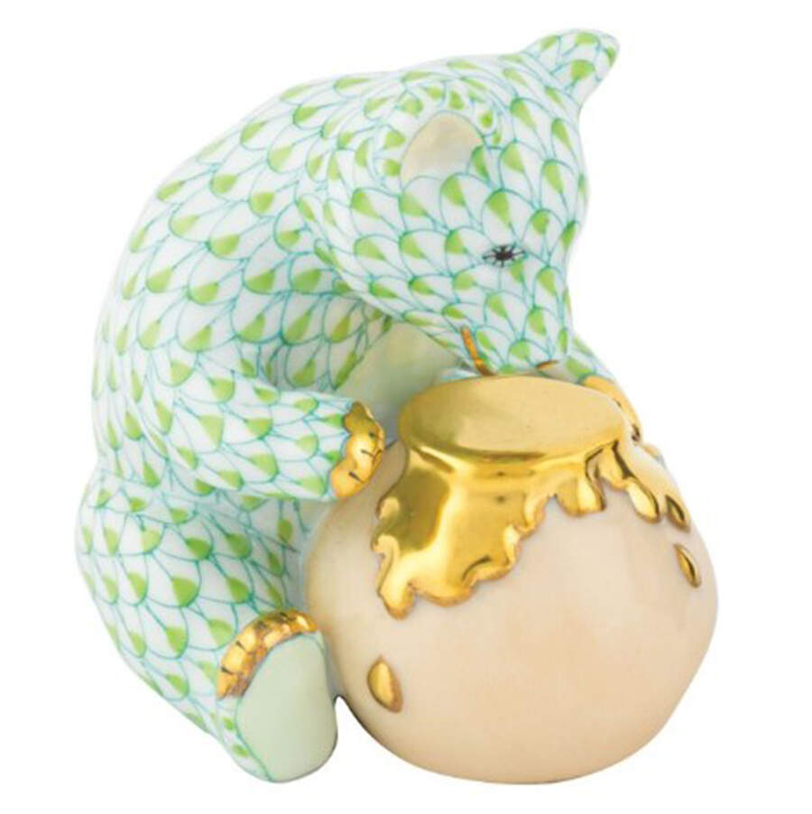 Bears Bear With Honey Pot- Keylime - No Box by Herend-1