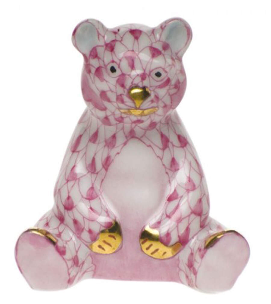 Bears Mini Bear Sitting - Raspberry - No Box by Herend-1